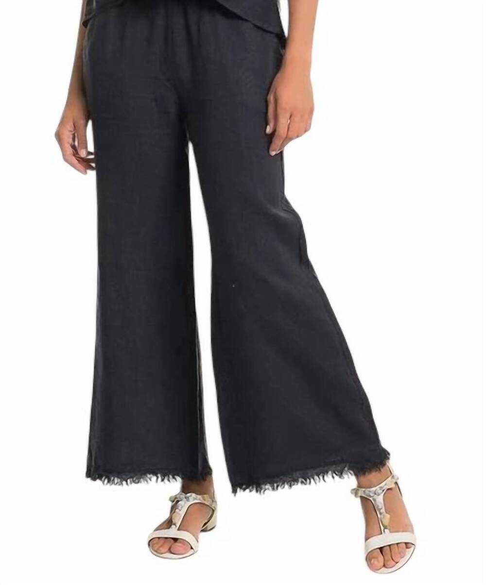 NEW LINEN LUV raw edge pant in notte